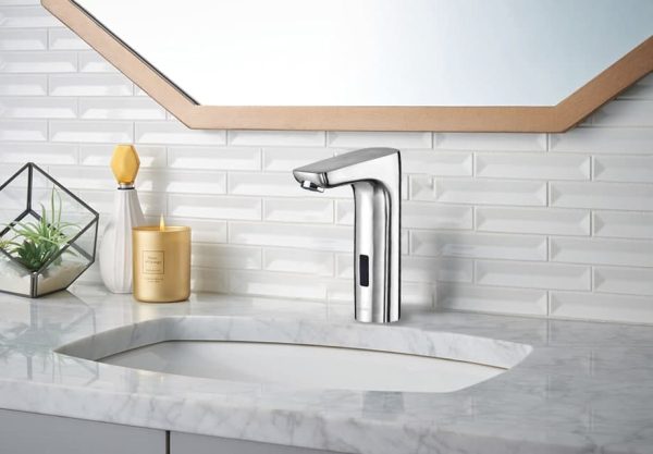 شیر روشویی اتوماتیک چشمی کروم HD118 بلندا - تصویر 4